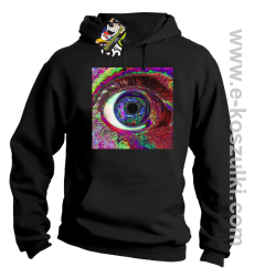 PSYCHODELIC EYE - bluza z kapturem czarna