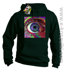 PSYCHODELIC EYE - bluza z kapturem butelkowa