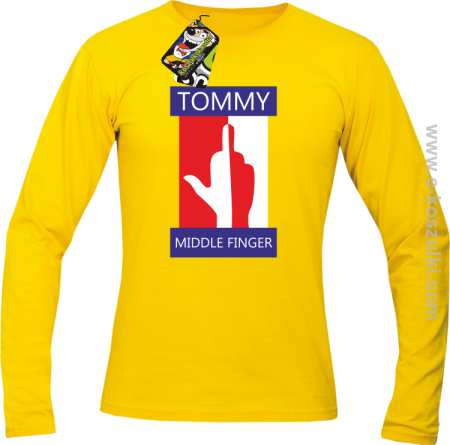 Tommy Middle Finger - longsleeve męski 