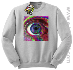 PSYCHODELIC EYE - bluza bez kaptura STANDARD melanż 