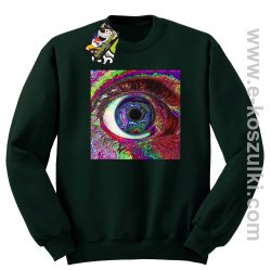 PSYCHODELIC EYE - bluza bez kaptura STANDARD butelkowa