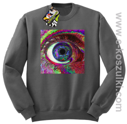 PSYCHODELIC EYE - bluza bez kaptura STANDARD szara