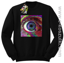 PSYCHODELIC EYE - bluza bez kaptura STANDARD czarna