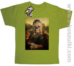 Mona Lisa Chewbacca CZUBAKA - koszulka dziecięca kiwi