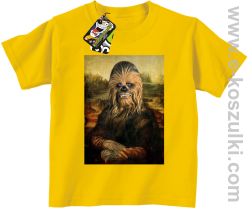 Mona Lisa Chewbacca CZUBAKA - koszulka dziecięca żółta