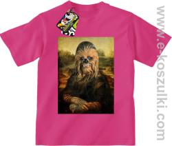 Mona Lisa Chewbacca CZUBAKA - koszulka dziecięca różowa