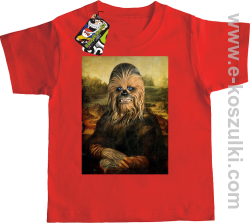 Mona Lisa Chewbacca CZUBAKA - koszulka dziecięca czerwona
