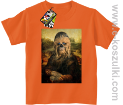 Mona Lisa Chewbacca CZUBAKA - koszulka dziecięca pomarańczowa