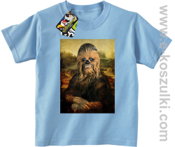 Mona Lisa Chewbacca CZUBAKA - koszulka dziecięca błękitna