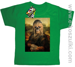 Mona Lisa Chewbacca CZUBAKA - koszulka dziecięca zielona