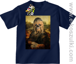 Mona Lisa Chewbacca CZUBAKA - koszulka dziecięca granatowa