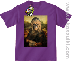 Mona Lisa Chewbacca CZUBAKA - koszulka dziecięca fioletowa