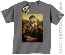 Mona Lisa Chewbacca CZUBAKA - koszulka dziecięca szara