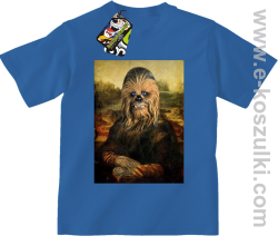 Mona Lisa Chewbacca CZUBAKA - koszulka dziecięca niebieska