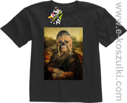 Mona Lisa Chewbacca CZUBAKA - koszulka dziecięca czarna