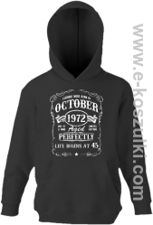 Legends were born in October Aged Perfectly Life Begins - z własną personalizacją - bluza dziecięca z kapturem czarna