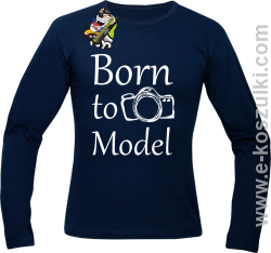 Born to model - Longsleeve męski granatowy