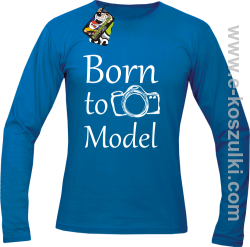 Born to model - Longsleeve męski niebieski