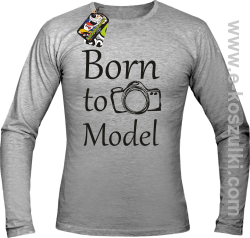 Born to model - Longsleeve męski melanż 