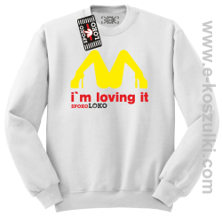 MCky I`m Loving It - bluza bez kaptura STANDARD biała