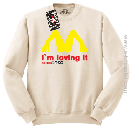 MCky I`m Loving It - bluza bez kaptura STANDARD beżowa