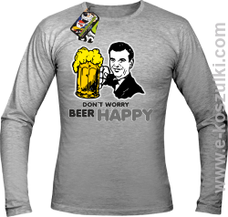 Dont worry beer happy - Longsleeve męski melanż 