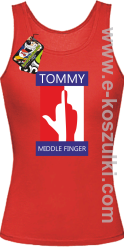 Tommy Middle Finger - top damski czerwony