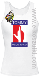 Tommy Middle Finger - top damski biały