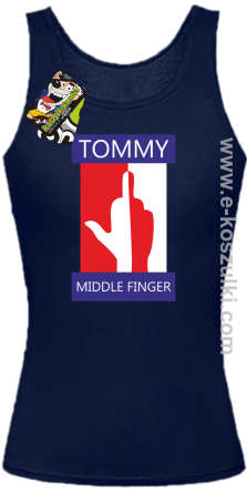 Tommy Middle Finger - top damski granatowy