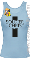 Soldier of Christ -  Żołnierz Chrystusa - top damski błękitny