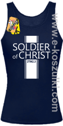 Soldier of Christ -  Żołnierz Chrystusa - top damski granatowy