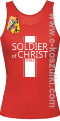 Soldier of Christ -  Żołnierz Chrystusa - top damski czerwony