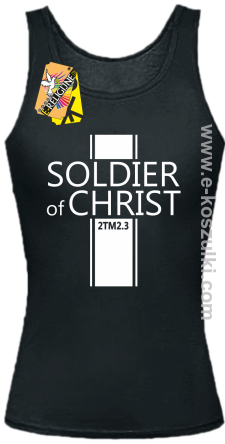 Soldier of Christ -  Żołnierz Chrystusa - top damski czarny