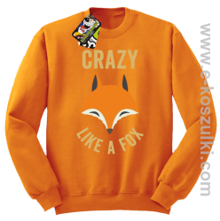 Crazy like a Fox - bluza bez kaptura STANDARD pomarańczowa