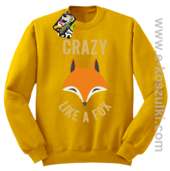 Crazy like a Fox - bluza bez kaptura STANDARD żółta