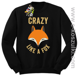 Crazy like a Fox - bluza bez kaptura STANDARD czarna