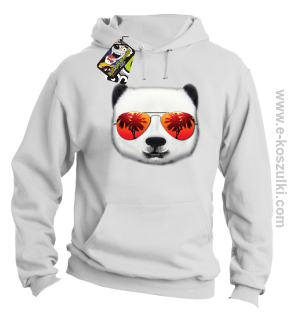 Pandzia frontface 3d Panda na wakacjach - bluza z kapturem 