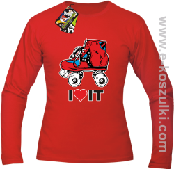 I love rolls rolki retro style it - Longsleeve męski red