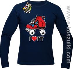 I love rolls rolki retro style it - Longsleeve męski granat