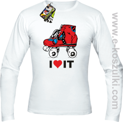 I love rolls rolki retro style it - Longsleeve męski biały