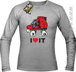 I love rolls rolki retro style it - Longsleeve męski melanż