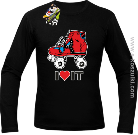 I love rolls rolki retro style it - Longsleeve męski czarny