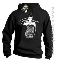 audrey hepburn RETRO-ART - bluza z kapturem czarna