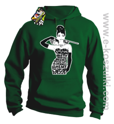 audrey hepburn RETRO-ART - bluza z kapturem zielona