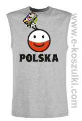 POLSKA Emotik dwukolorowy - bezrękawnik męski melanż 