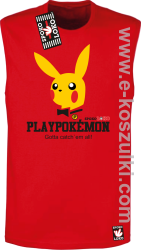 Play Pokemon - bezrękawnik męski czerwony