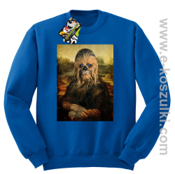 Mona Lisa Chewbacca CZUBAKA - bluza bez kaptura STANDARD niebieska