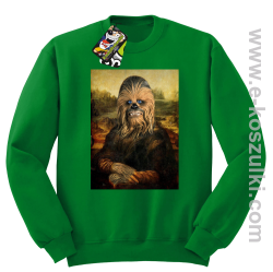 Mona Lisa Chewbacca CZUBAKA - bluza bez kaptura STANDARD zielona