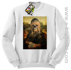 Mona Lisa Chewbacca CZUBAKA - bluza bez kaptura STANDARD biała