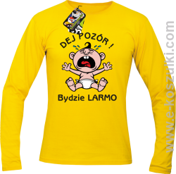 Dej Pozór Bydzie Larmo - longsleeve męski żółty